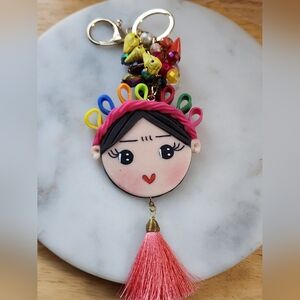 Colorful Handmade Keychain with Tassel